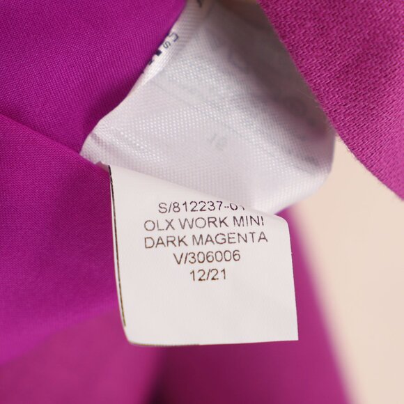 NWT BANANA REPUBLIC FACTORY Linen Blend Mini Skirt in Dark Magenta Size 16 - Picture 9 of 9